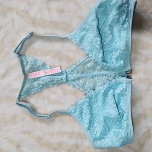 PINK Triangle Bralette With Front Closure Size L